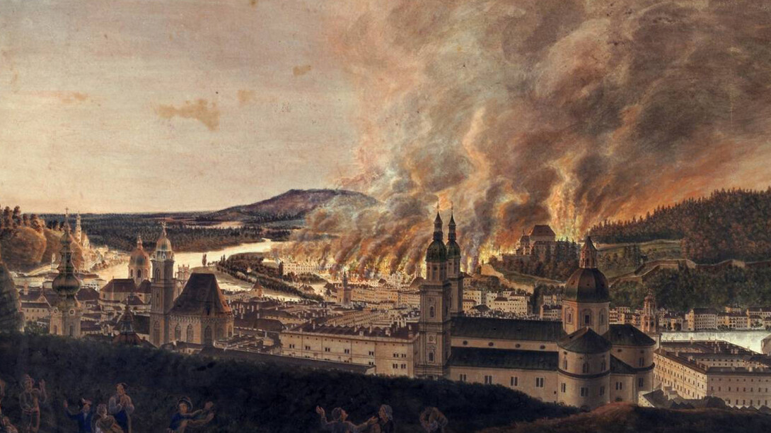 City in Flames. Courtesy of Salzburg Museum