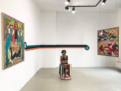 Aaron Rose & Natalie Krim. Courtesy of Circle Culture Gallery
