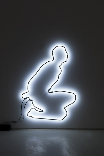 Reza Aramesh, Action 143 neon, 2015, Neon, 57.5 x 41 in, Edition of 5, 2 AP. Photo by Brian Buckley
