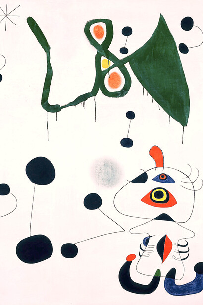 Joan Miró; Mujer y pájaro en la noche, 1945 (detalle)