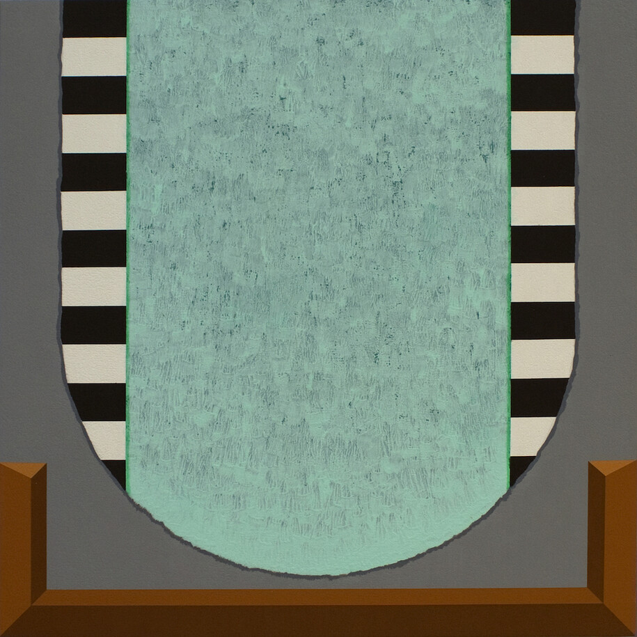 Ben Cove, Head Construct 5, 2013, acrylic on panel, 40 x 40 cm, Copyright the artist and Peter von Kant