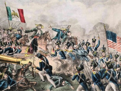 Batalla de Cerro Gordo, Veracruz, México, en marzo de 1847, durante la primera intervención estadounidense