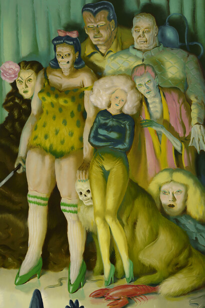 Ryan Heshka, Capitalists of Pluto (encore). Courtesy of Corey Helford Gallery