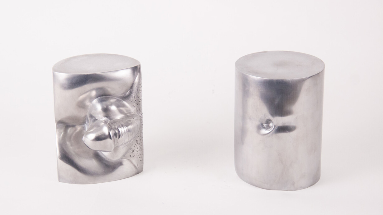 Adam Brent, Bookends 1 and 2 (Junk and button), 2023 - 2024. Courtesy of Freight and Volume 