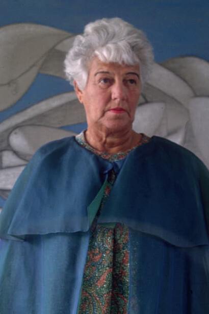 Peggy Guggenheim in uno degli ultimi scatti