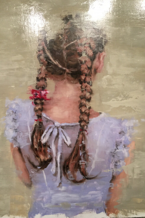 James Doherty, "Hope" (study), oil and wax on paper, framed. Courtesy of Parlor Gallery