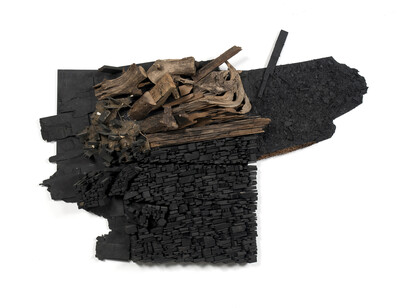 Leonardo Drew b. 1961, Number 18C 數字 18C, 2015, Wood and paint 木材和顏料, 122 x 142 x 38 cm (48 x 56 x 15 in.)