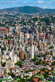 An aerial view of Caracas, Venezuela