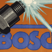 Plakat für "Bosch" Zündkerzen, Lucian Bernhard (1883-1972)1914 Berlin Farblithografie 44 x 64 cm