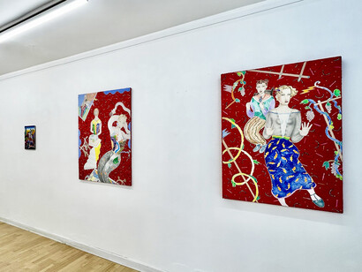 Luca Alinari, Paesaggi visionari, vista della mostra. Cortesia di Galleria Bonioni Arte