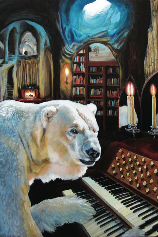 Katie Buckett, Polar Ice Cathedral, 2015, Oil on Canvas, 200 x 150 cm