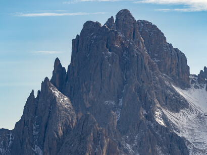A rocky mountain range, typical of the central USA