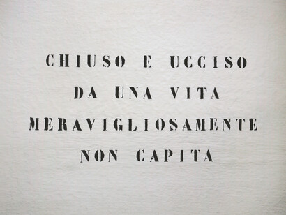 Vincenzo Agnetti. Ritratto di uomo. 1971 (75 x 100 cm). Courtesy Archivio Vincenzo Agnetti