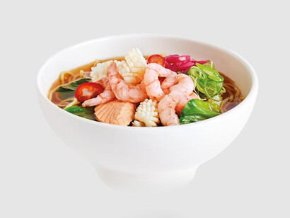 Ramen is a popular dish served at a yatai
