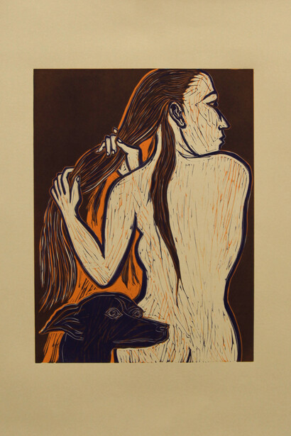 Eileen Cooper RA, Shadow, Linocut, 2011 © Courtesy of RA Editions