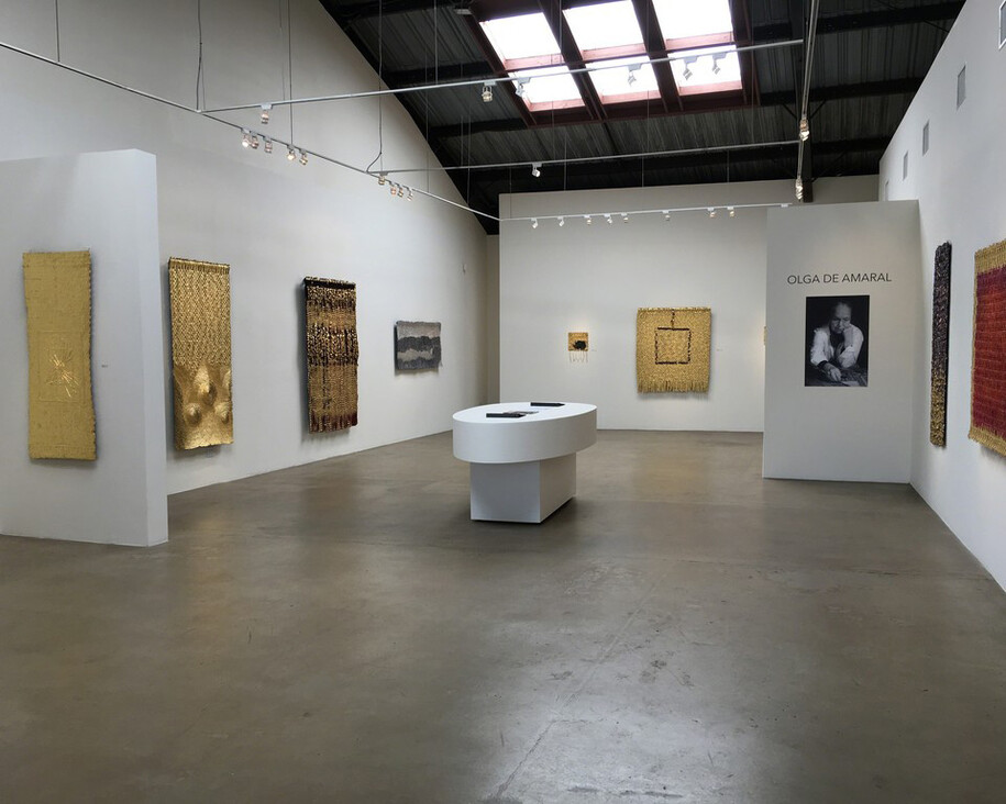Olga de Amaral, Exhibition view. Courtesy of Latin American Masters