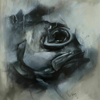 Vivian Ho, Chill or be Chilled, 2013, Charcoal on paper, 79 x 68 cm (31 x 26 ¾ in)