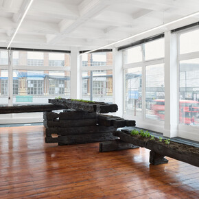 Augustas Serapinas, Potatoes and chamomile, exhibition view. Courtesy of Emalin Gallery