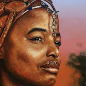 Tonderai Mujuru, The Himba queen: a mother's eternal love, 2024. Courtesy of Andakulova Gallery