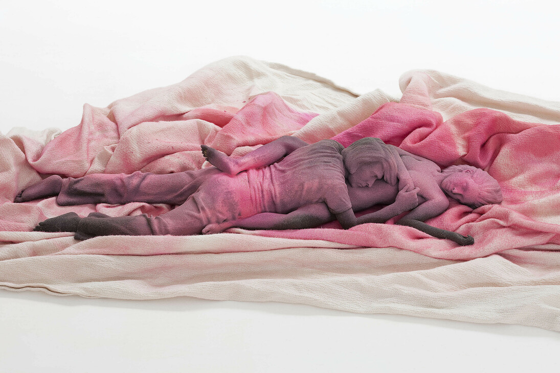  Yves Scherer, GP, 2015, Aluminium Dibond, Prada Bag, T-Shirt, Pants and Acrylic Paint, 135x102 cm - Courtesy Studiolo, Milan - Photo Filippo Armellin