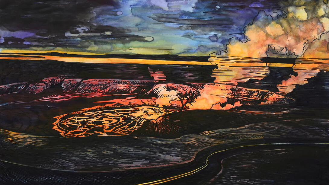 Kelly Berg, Lava lake, 2023. Courtesy of Craig Krull Gallery 
