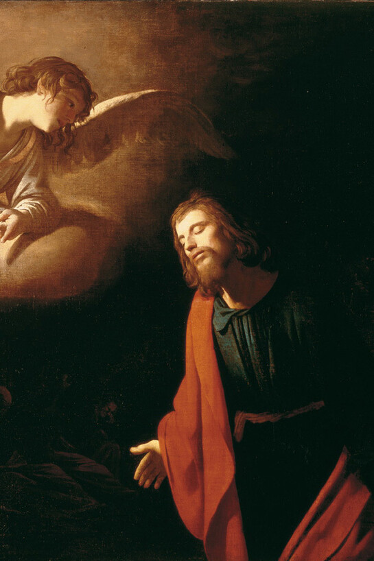 Gerrit van Honthorst, Cristo nell’orto degli ulivi, dettaglio, 1614-1615, Olio su tela, San Pietroburgo, Museo Statale Ermitage