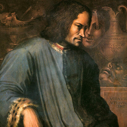 Giorgio Vasari, Retrato de Lorenzo de Médici (detalle)