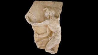 Frammento di un bassorilievo rappresentante il dio greco Kairos, Trogir, Croazia