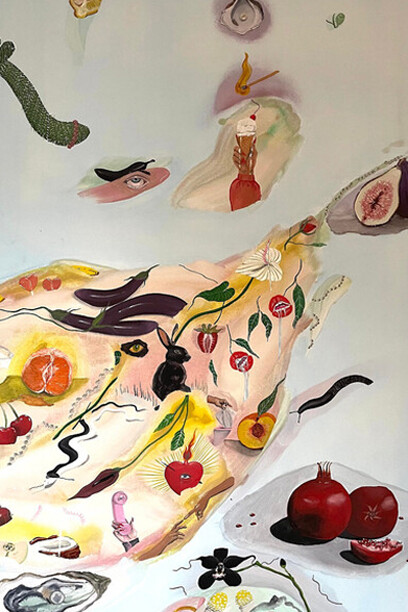 Brianna Lance, "Sueños". Mis pinturas actúan como diarios de mis meditaciones, dándome una forma de expresar mi subconsciente que no es posible verbalmente