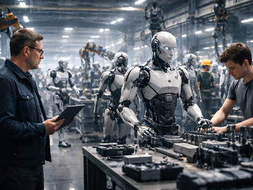 A new workforce takes shape as humans and machines operate side by side, redefining the nature of labour and leadership