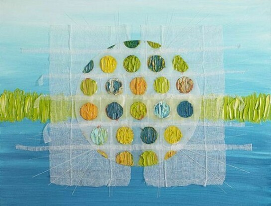 Laure Hatchuel-Becker, The Blow of Humanity, 2011, oil & mixed materials on canvas, 60 x 60 cm