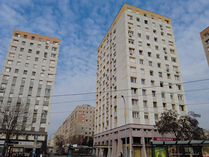 These prefabricated concrete apartments, built using modular construction techniques, were designed for efficiency and mass production, reflecting the socialist ideals of functionality over aesthetics, Hungary