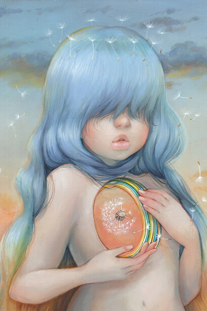 Camilla D'Errico, Diaspora, oil on panel, 25.4x20.3 cm, 10x8 in. Courtesy the artist and Dorothy Circus Gallery