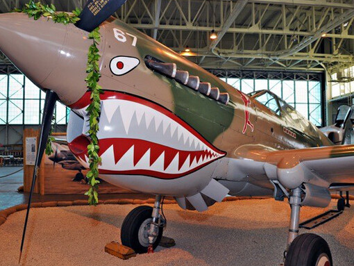 Curtiss P-40E Warhawk. Courtesy of Pearl Harbor Aviation Museum