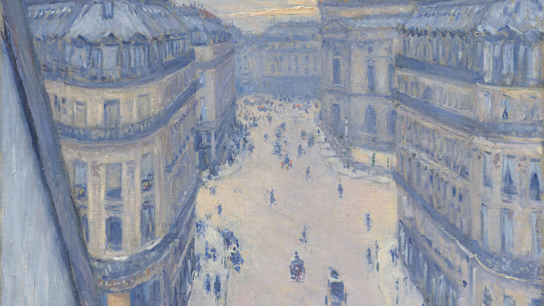 Gustave Caillebotte, Rue Halévy, uitzicht vanaf de zesde verdieping, 1878. Courtesy of Kunstmuseum