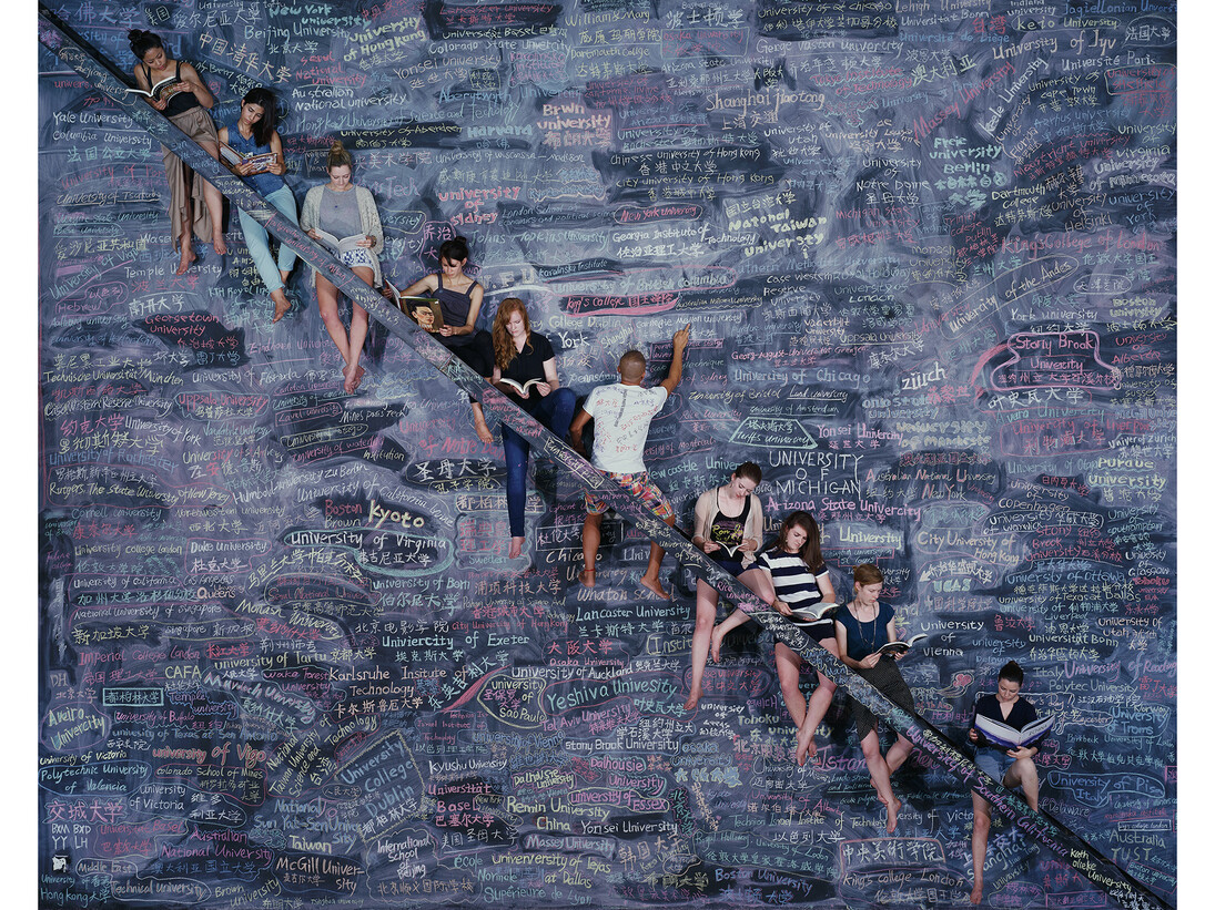 Wang Qingsong, One Dream, 180 x 225 cm,c-print, 2014 © Wang Qingsong, courtsey Huxley-Parlour Gallery