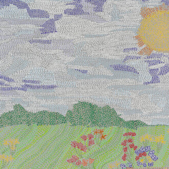 Tanya Minhas, The warmth of the sun, the blue of the sky (detail), 2025. Courtesy of Winston Wächter Fine Art