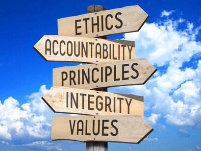Ética, responsabilidad, principios, integridad y valores
