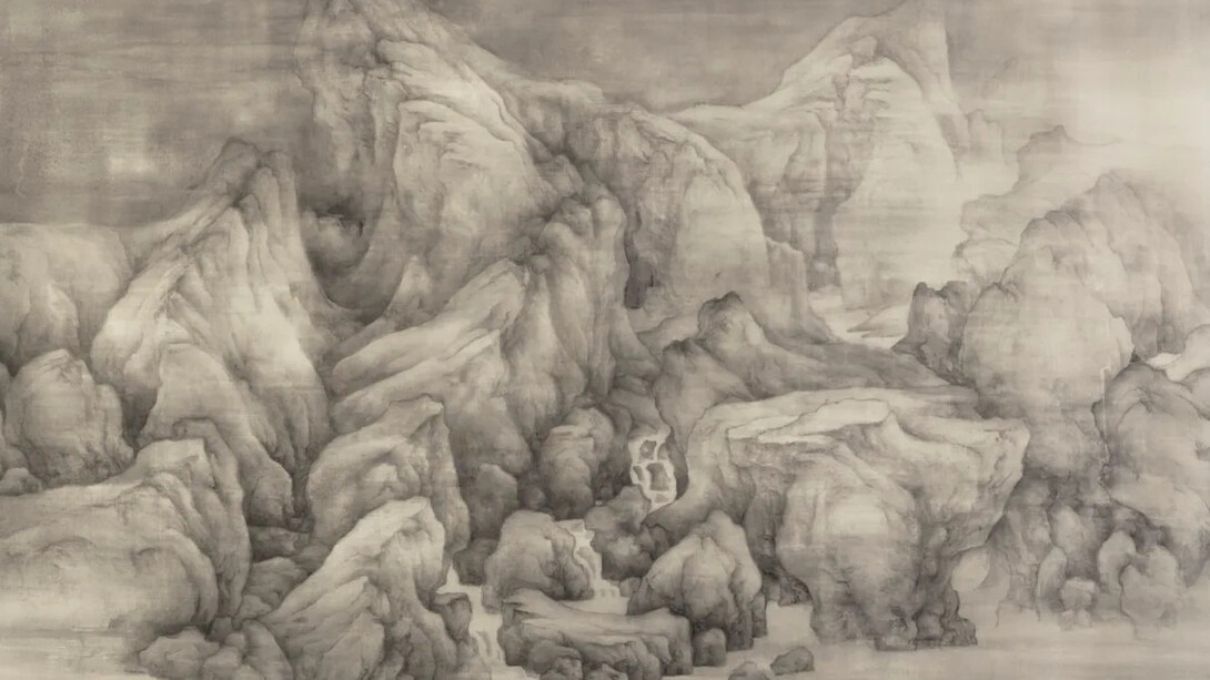 Tai Xiangzhou, Stream and mountain accumulating gem (detail), 2011. Courtesy of Fu Qiumeng Fine Art