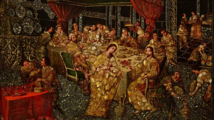 Nicolás de Correa, Les noces de cana (detail), 1696. Courtesy of Musée Jacquemart-André