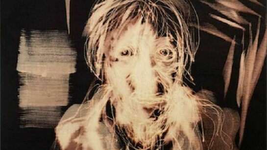 Miquel Barceló, Dore, 2013, Bleach, chalk, and charcoal on velvet, 61 x 35 7/8 inches (155 x 91 cm), Art © Miquel Barceló, 2013, Photo © André, Morin, 2013