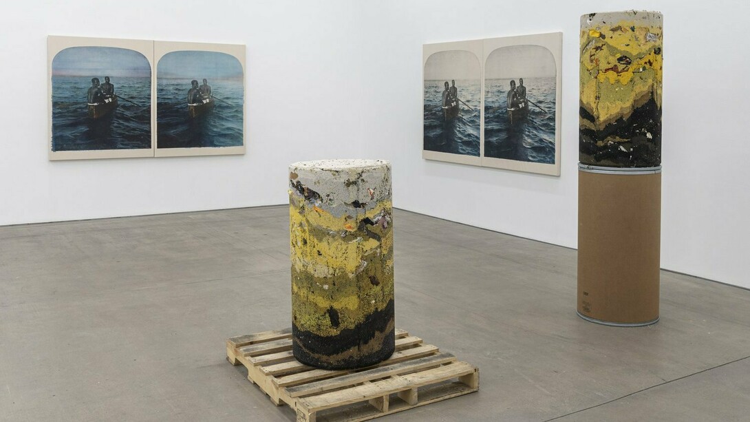 Installation View, Simon Benjamin, Native Diver. Photo by Cary Whittier. Courtesy of Swivel Gallery