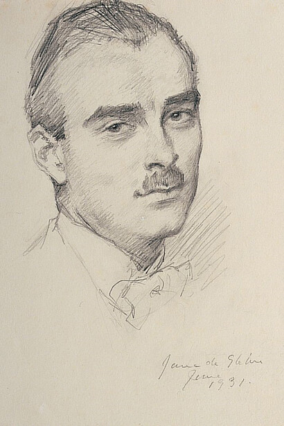 Jane Emmet de Glehn, Portrait of Lauro De Bosis, 1931, pencil