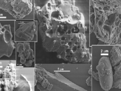 Regolite lunare al microscopio