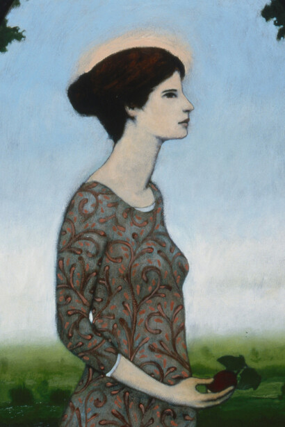 Brian Kershisnik, Holy woman, 2001. Courtesy of Roy and Anne Jespersen and BYU Museum of Art.