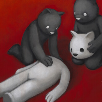 Luke Chueh, Irreparable damage (detail). Courtesy of Corey Helford Gallery