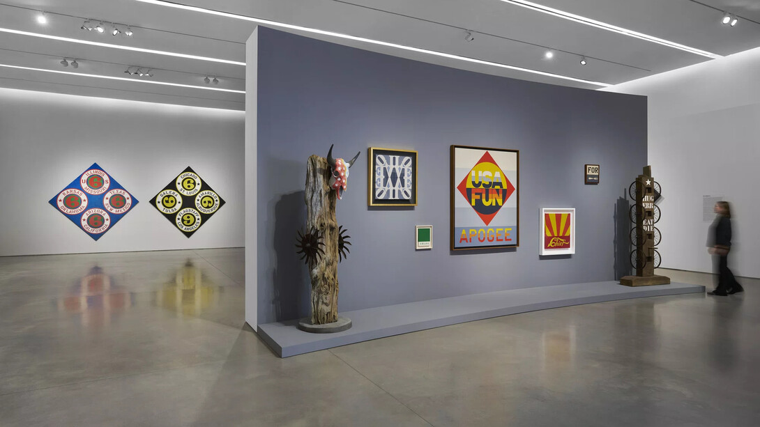 Robert Indiana, The American dream, exhibition view. Courtesy of Pace Gallery