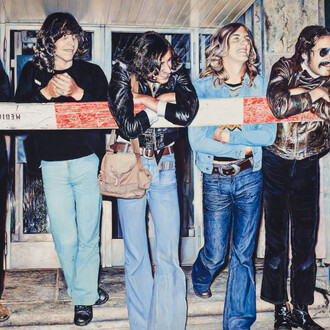 Franz Gertsch, Medici (detail), 1971–1972. Courtesy of Kunstmuseum Bern