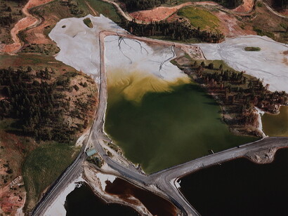 Waste ponds and evaporation ponds. 1984. Credit: © David T. Hanson, from Colstrip, Montana (Taverner Press, 2010)
