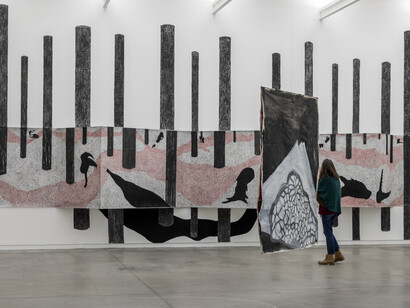 Various artists, Drawing to create worlds, exhibition view. Courtesy of Museo de Arte Moderno de Buenos Aires